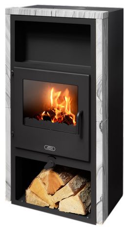 Печь-камин ABX Narvik I, черная сталь, тальк с верхней плитой в Астрахани